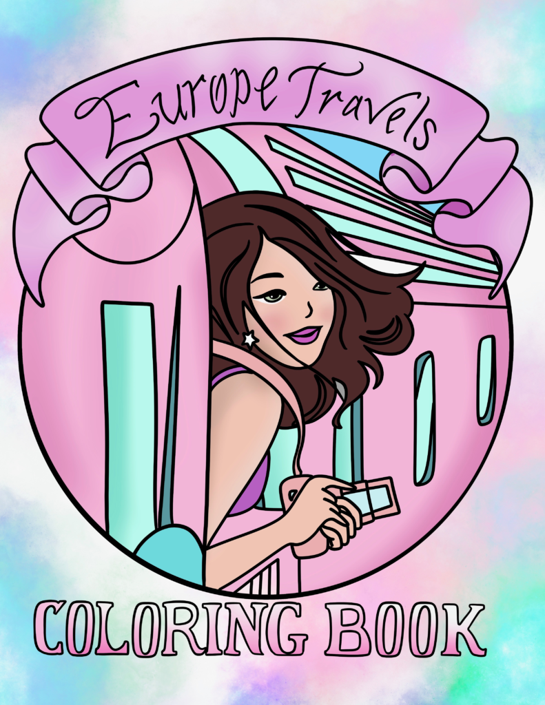 Europe Travels Coloring Book